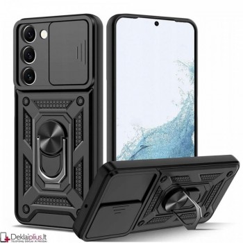 5in1 smūgiams atsparus dėklas su žiedu ir kameros apsauga (Samsung S23 Plus)